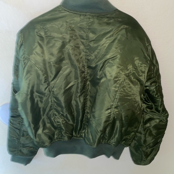 The Lockhead Martin F-16C fighting falcon bomber jacket, 2X, green - Picture 2 of 5